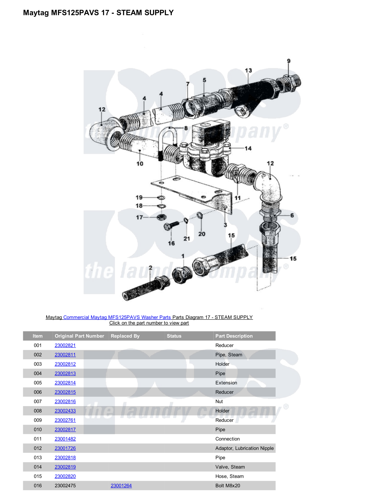 Maytag MFS125PAVS Parts Diagram