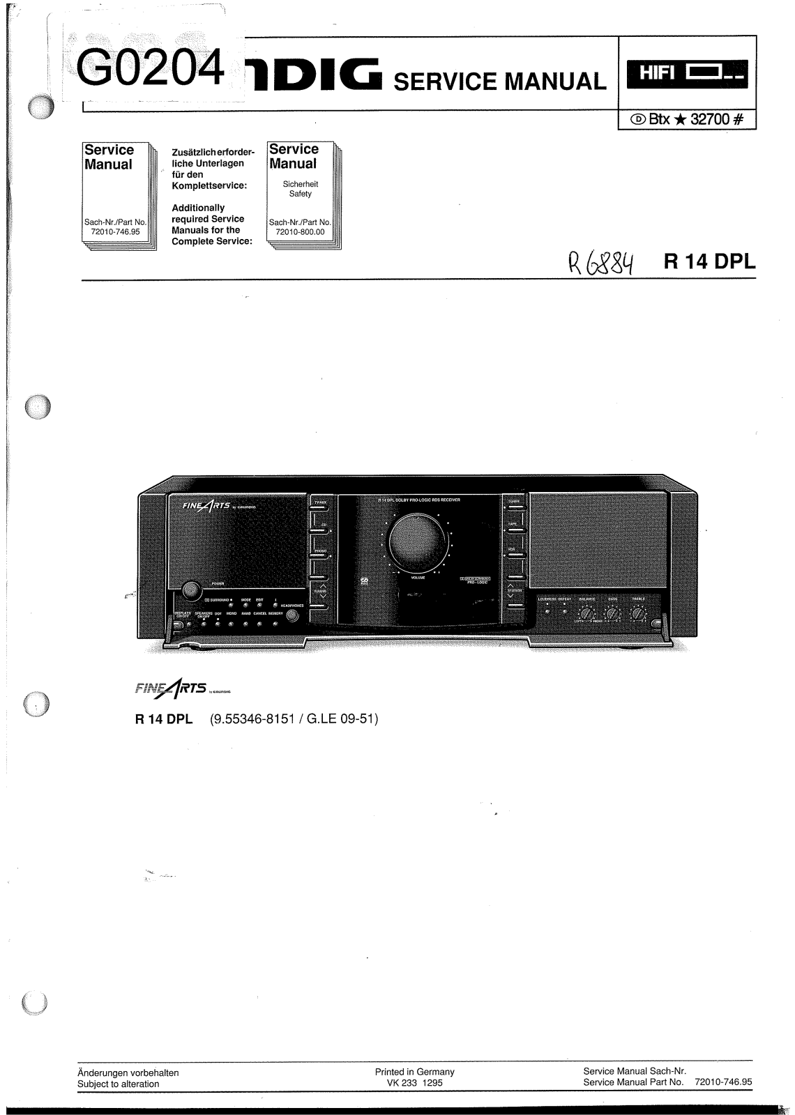 Grundig R-14-DPL Service manual