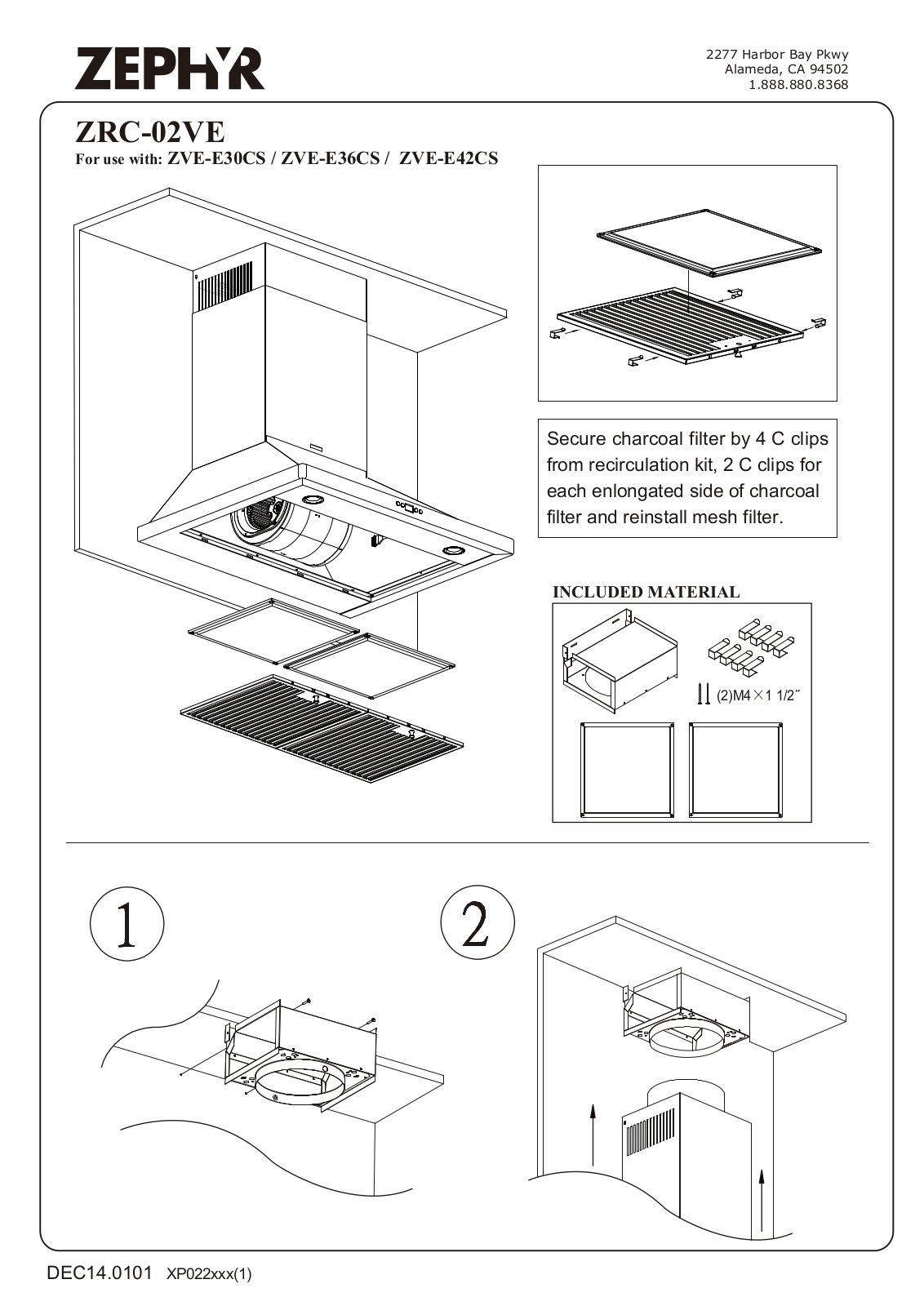 Zephyr ZRC-02VE User Manual