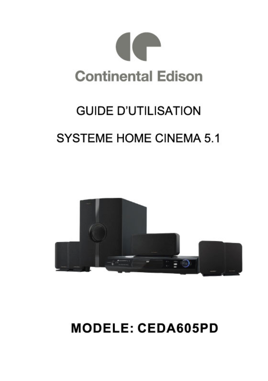 CONTINENTAL EDISON CEDA605PD User Manual