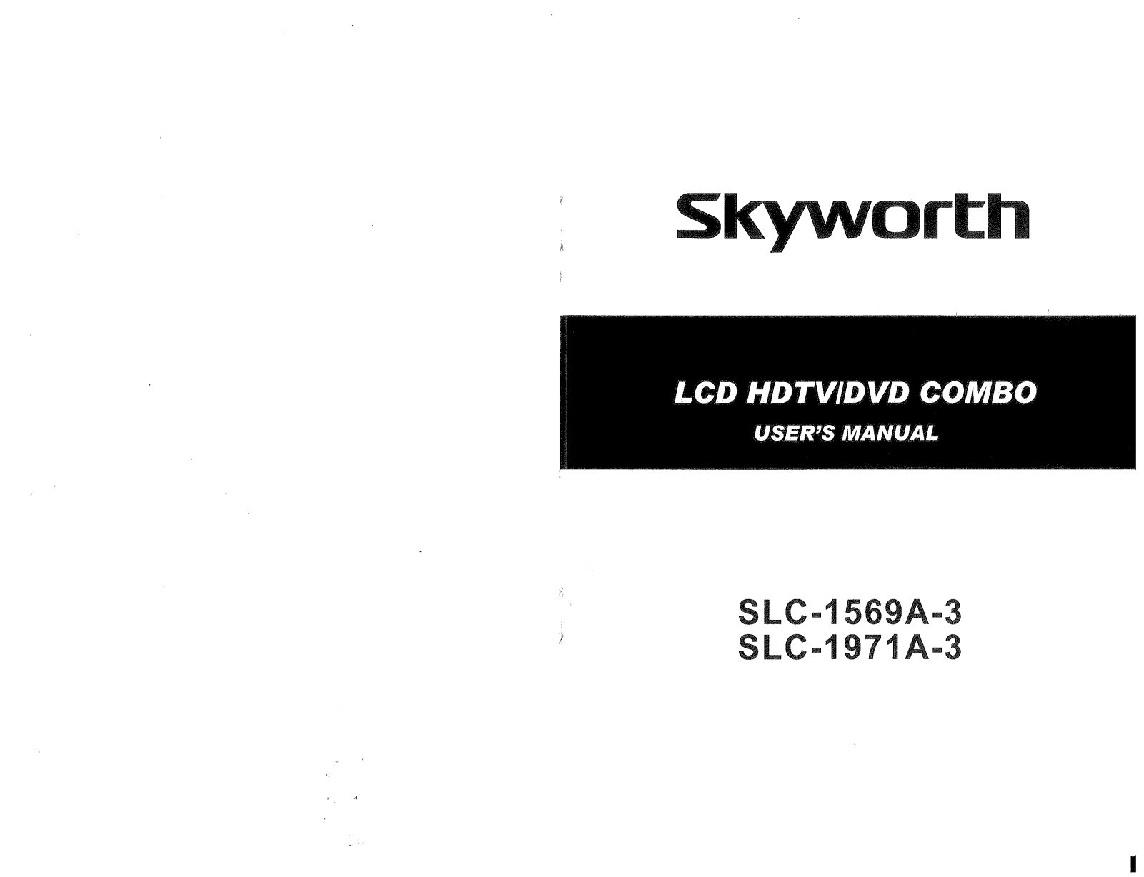 Skyworth SLC-1569A-3,SLC-1971A-3 User Manual