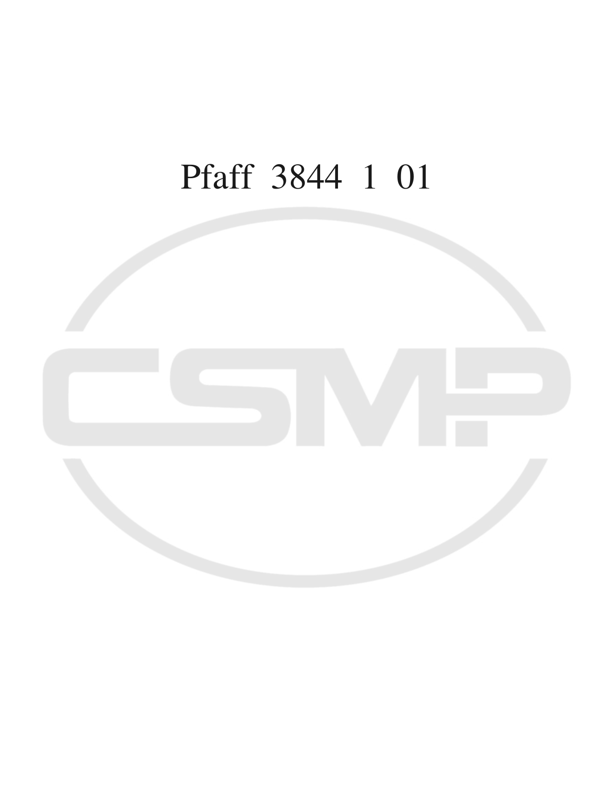 Pfaff 3844 Parts Book