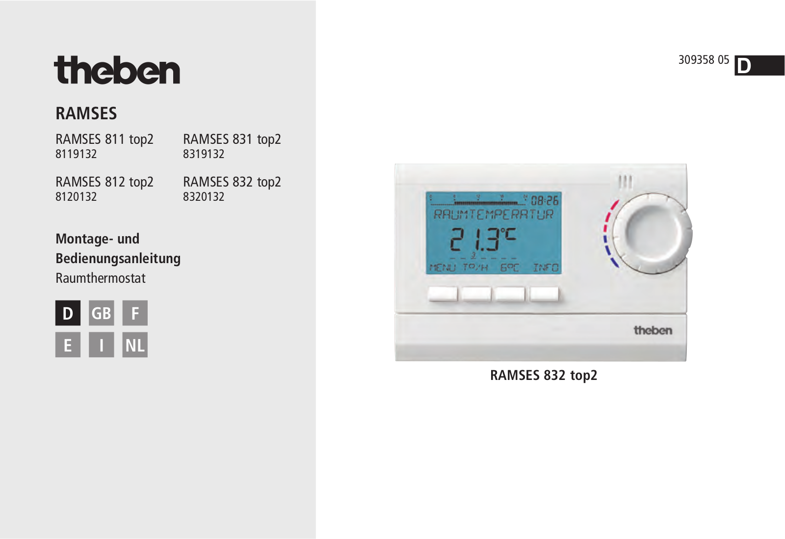 Theben RAMSES 832, RAMSES 831, RAMSES 811, RAMSES 812 User Manual