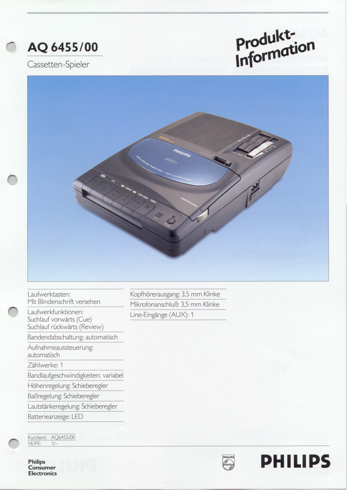 Philips AQ6455 User Manual