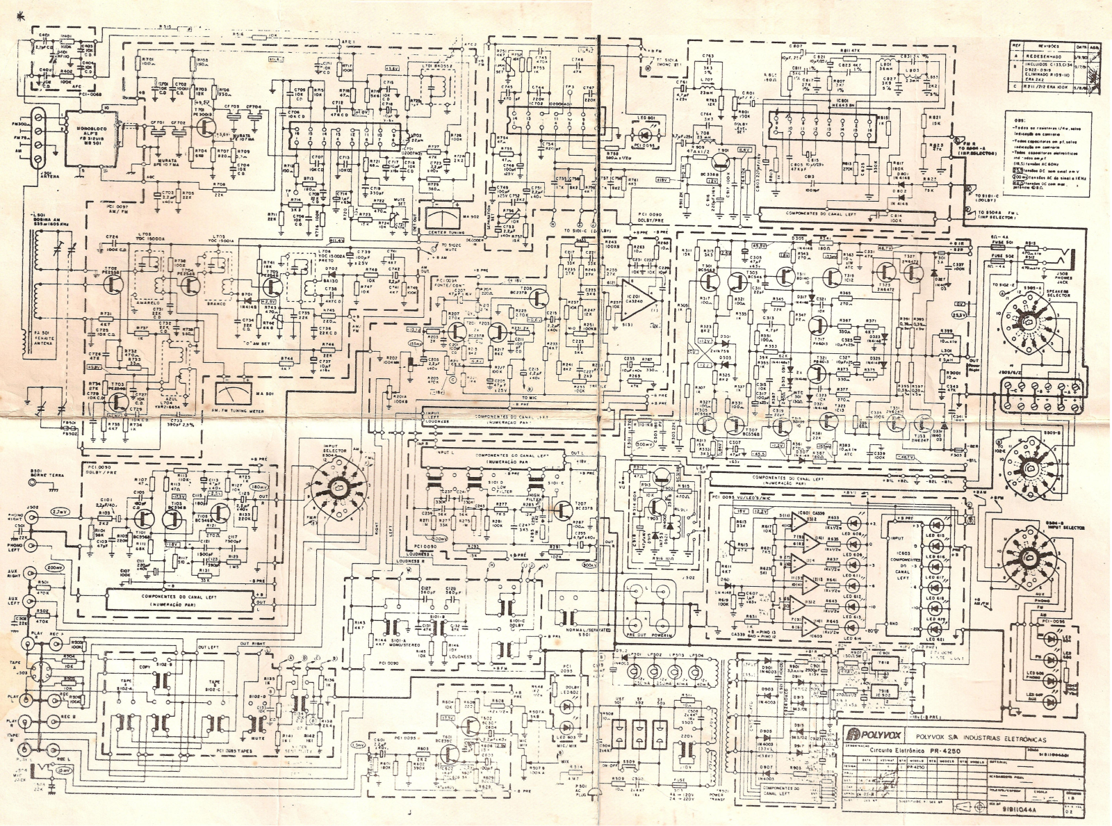 Polyvox PR4250 Schematic