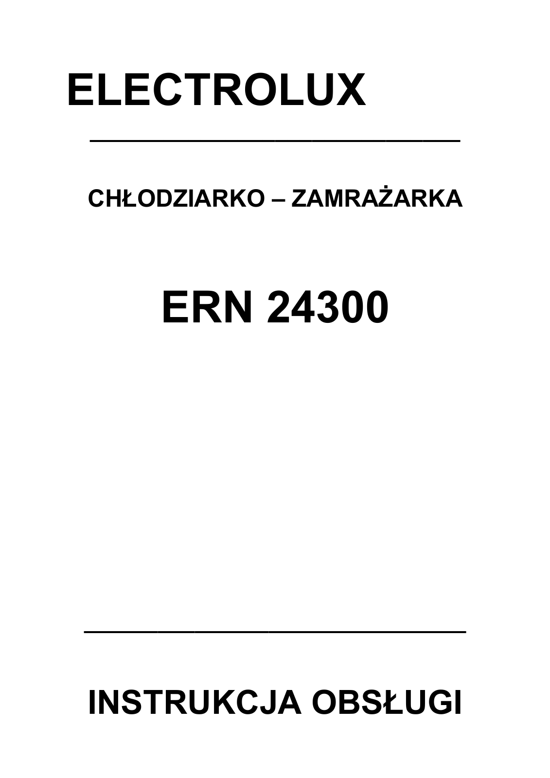 Electrolux ERN24300 User Manual