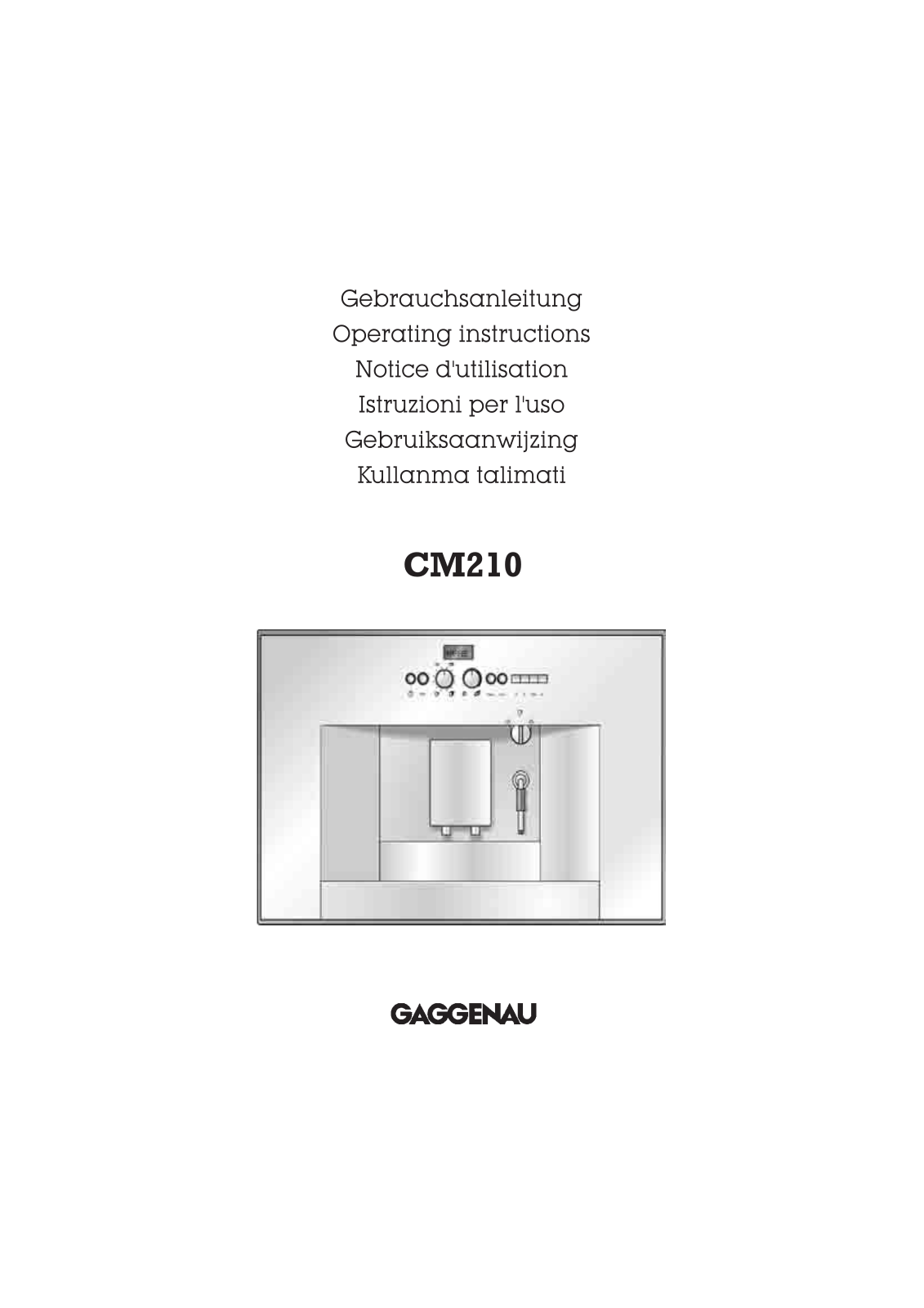 Gaggenau CM210 User Manual