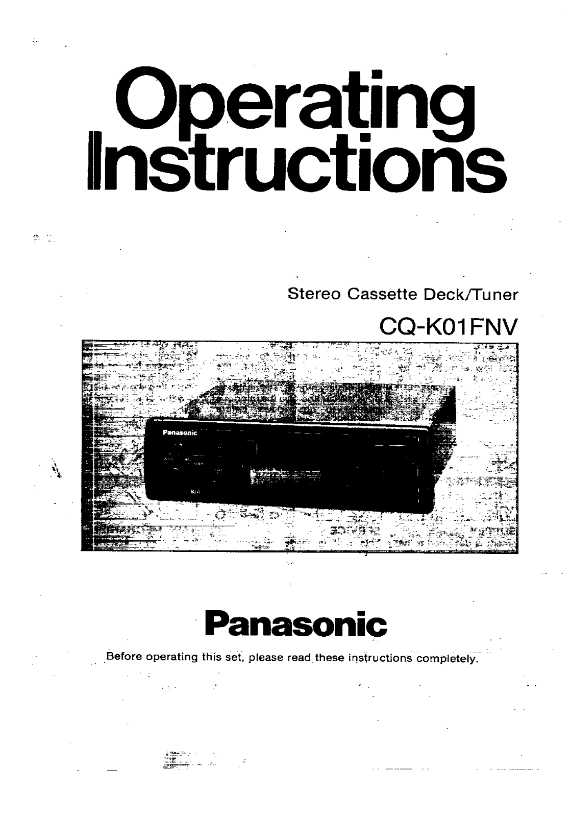 Panasonic CQ-K01F User Manual