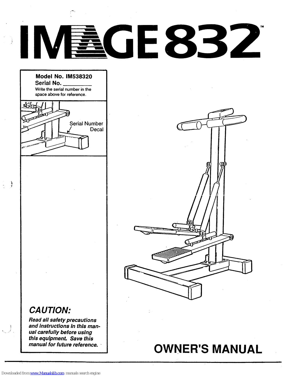 Image 832, IM538320 User Manual