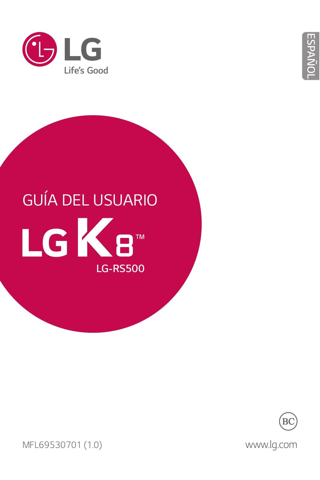 LG K8 User Manual