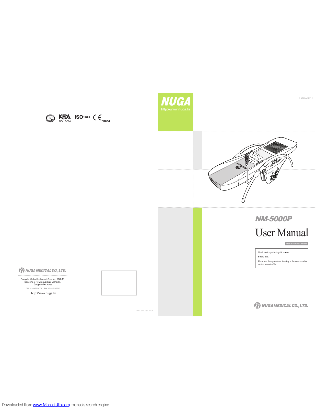Nuga NM-5000P User Manual - ManualMachine.com