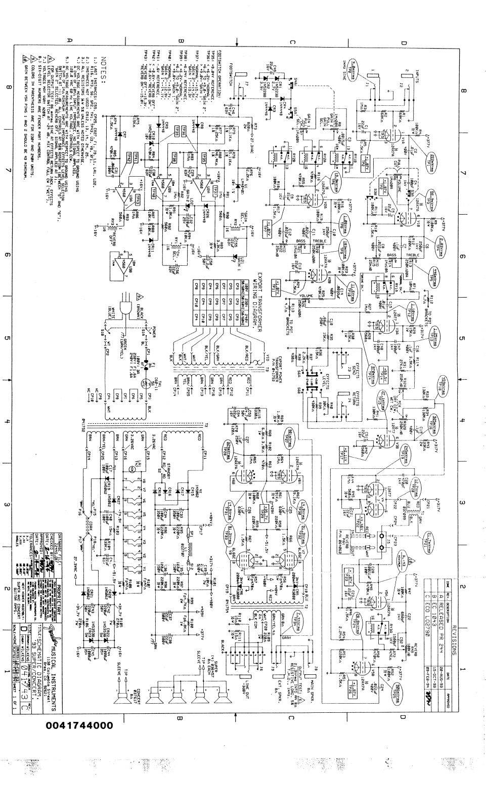 Fender 93-Concert-And-Super Schematic