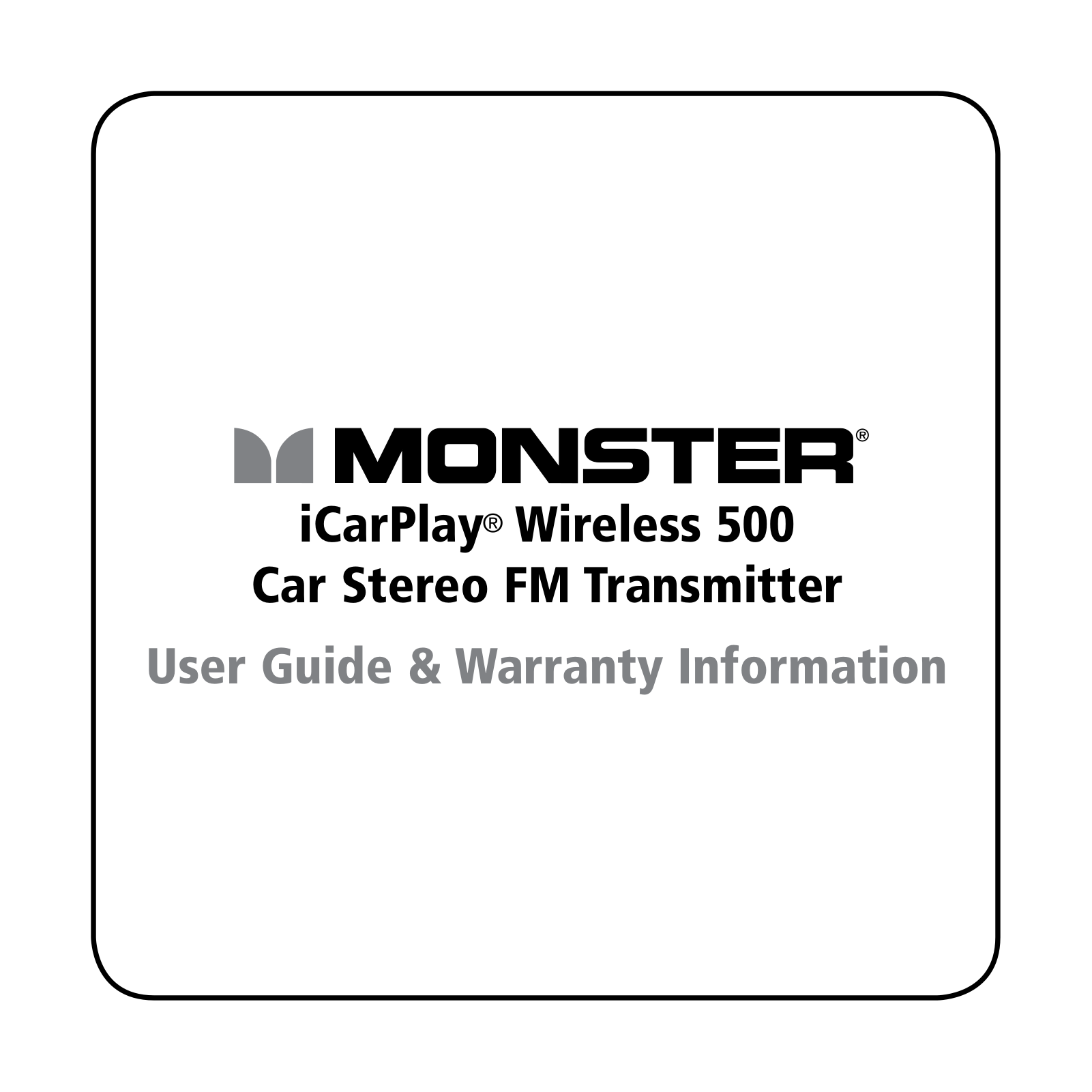 Monster iCarPlay Wireless 500 User Manual