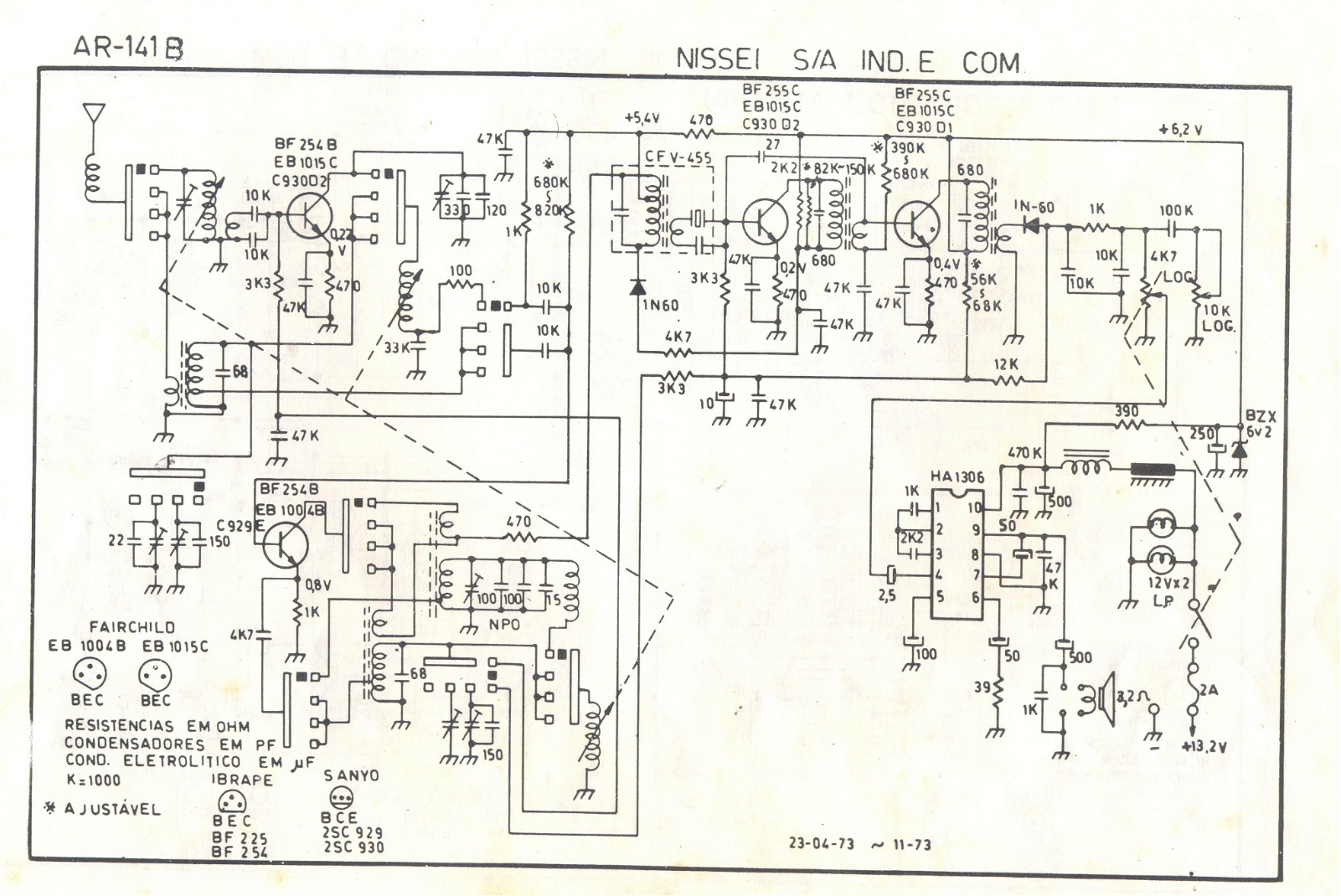 NISSEI AR-141B Schematic