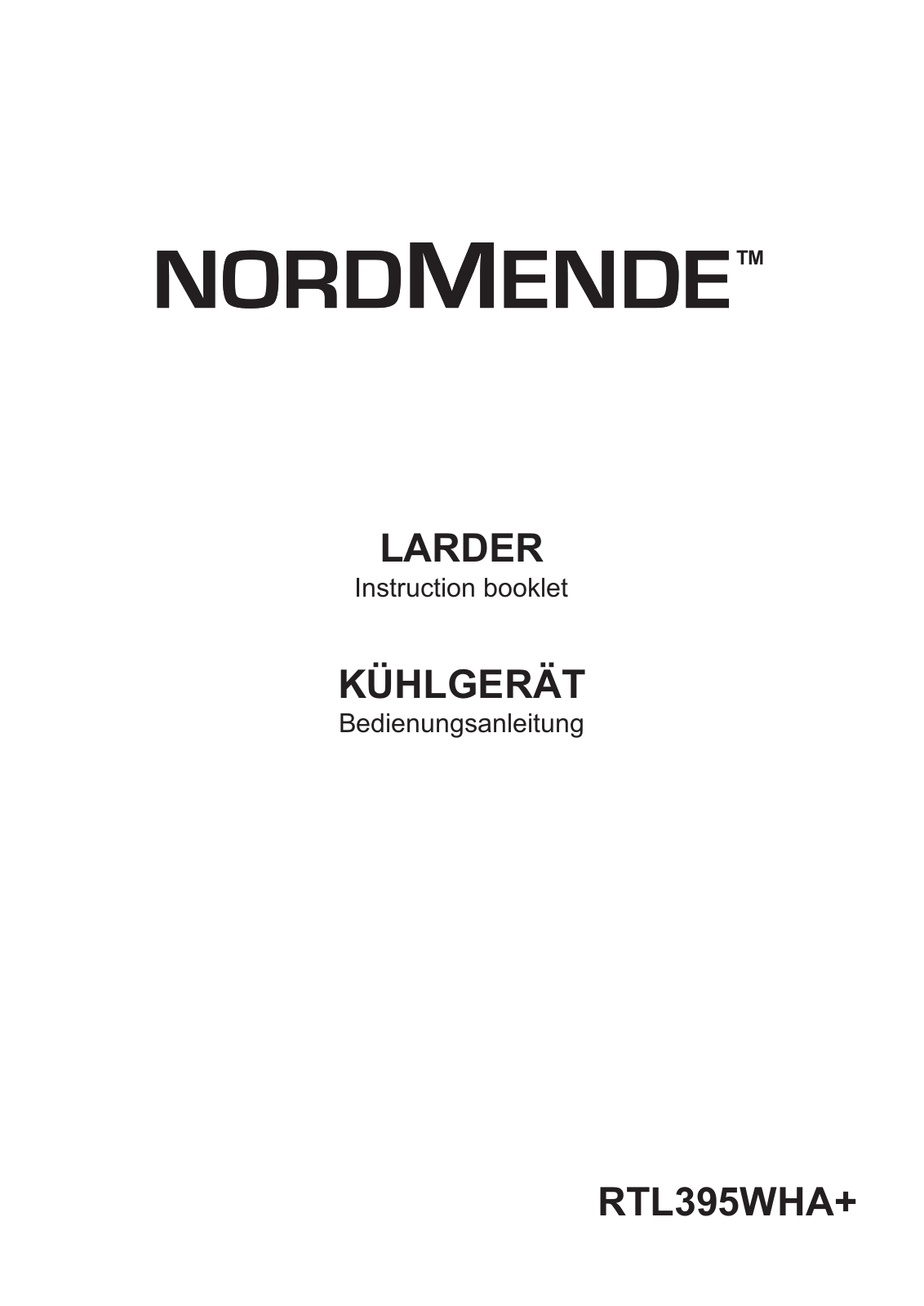 Nordmende RTL395WHA, RTL395IXA User Manual