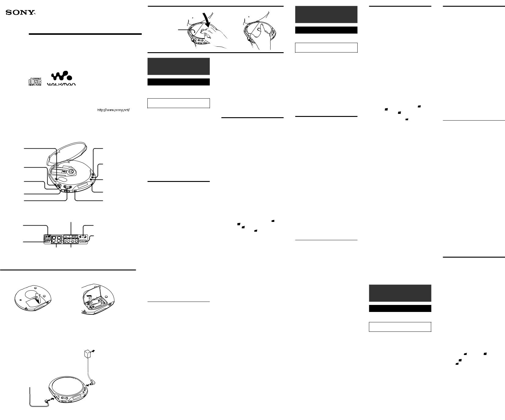 Sony D-E331, D-E330 User Manual