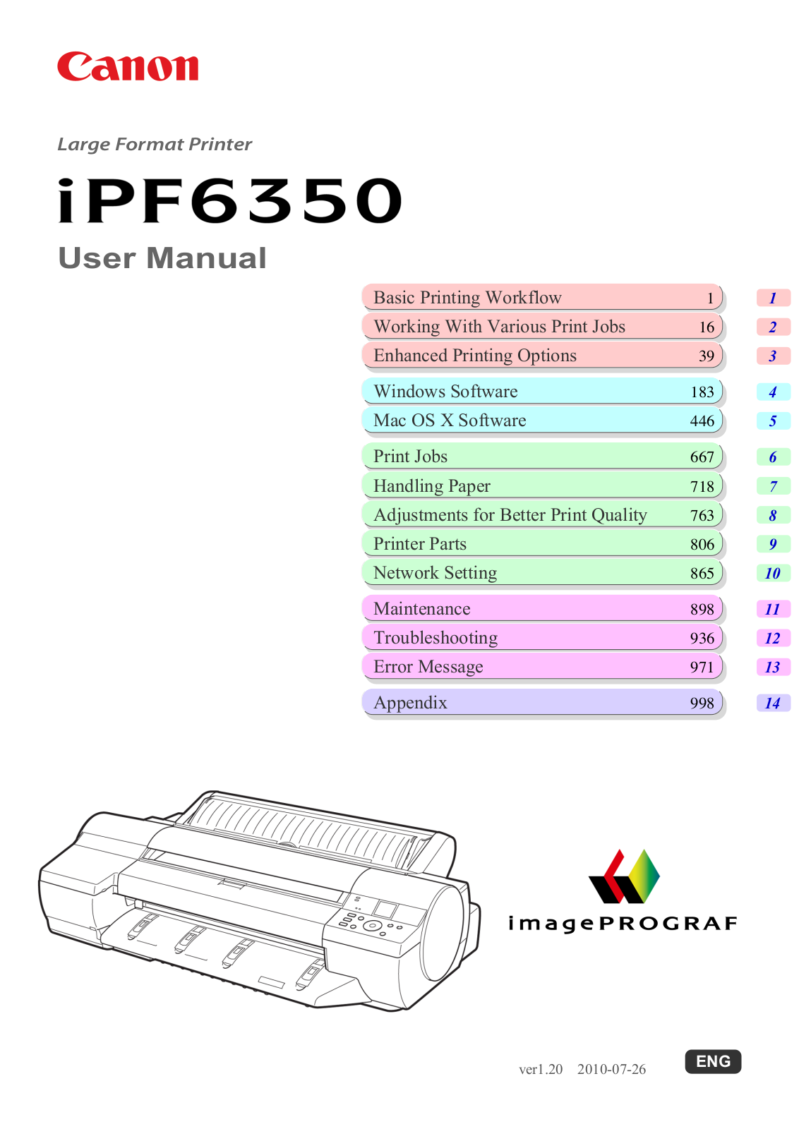 Canon IMAGEPROGRAF IPF6350 User Manual