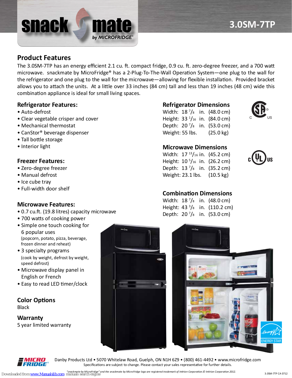 MicroFridge 3.0SM-7TP Quick Manual - ManualMachine.com