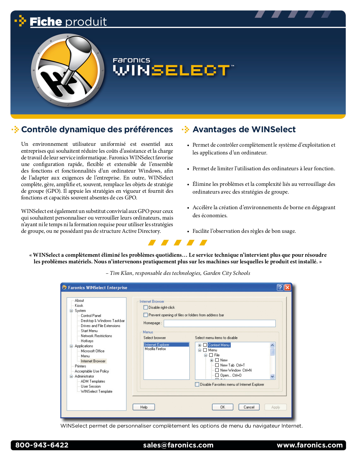 FARONICS WINSELECT User Manual