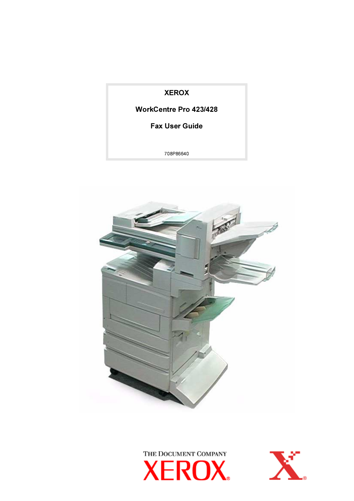 Xerox WORKCENTRE PRO 423, WORKCENTRE PRO 428 User Manual