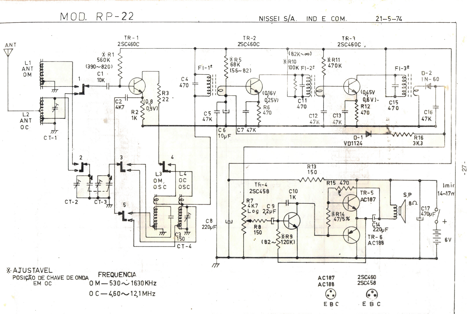 NISSEI RP-22 Schematic