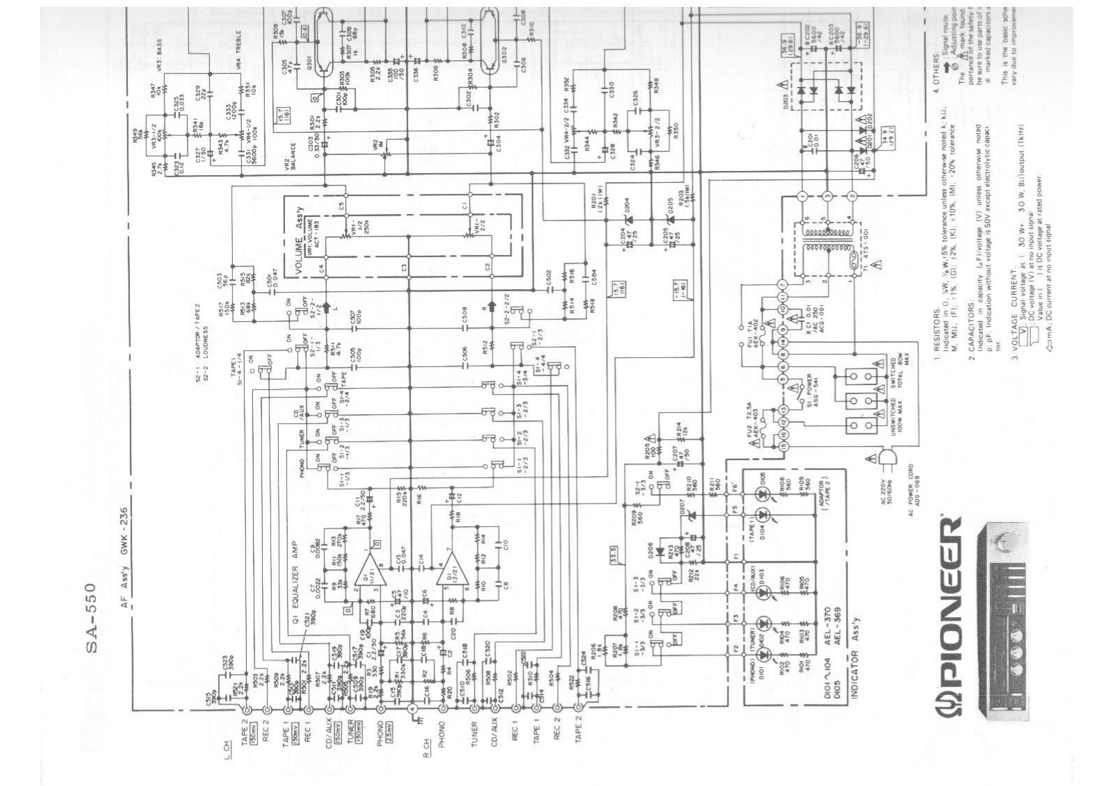Pioneer SA550 Schematic - ManualMachine.com
