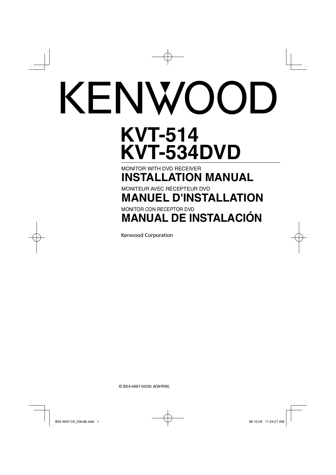 Kenwood KVT-534DVD User Manual