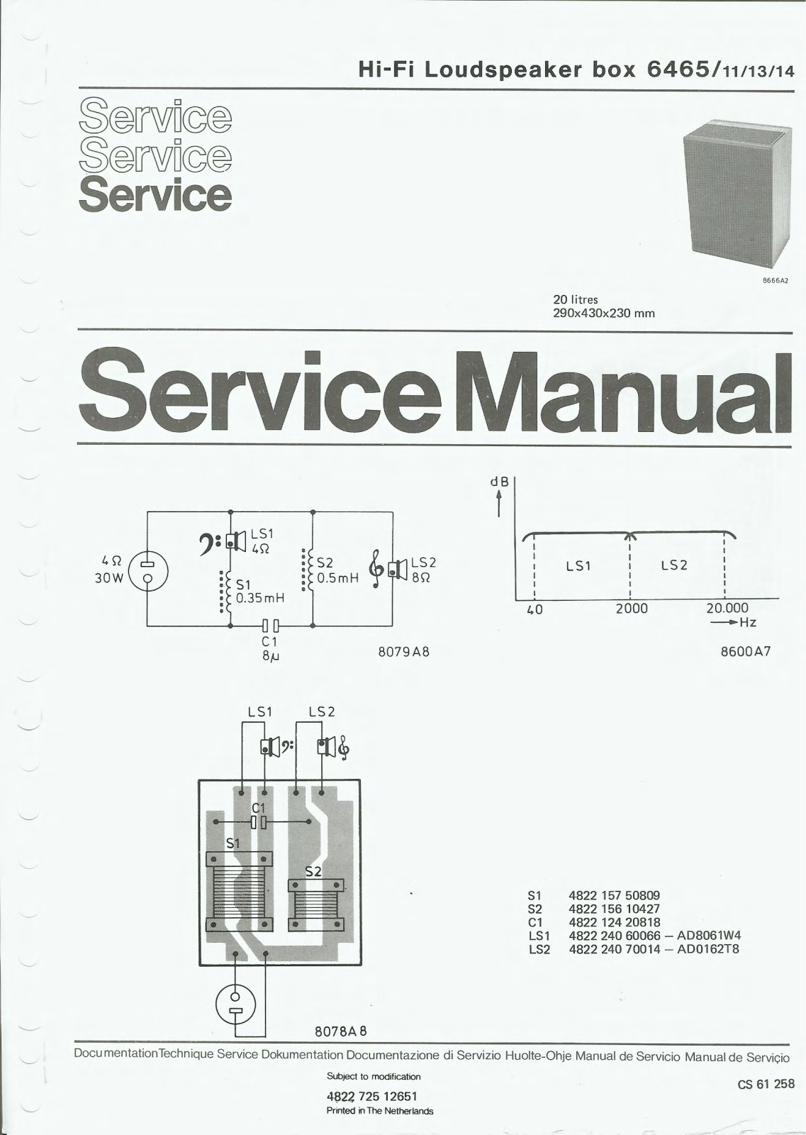 Philips 22-RH-465 Service Manual
