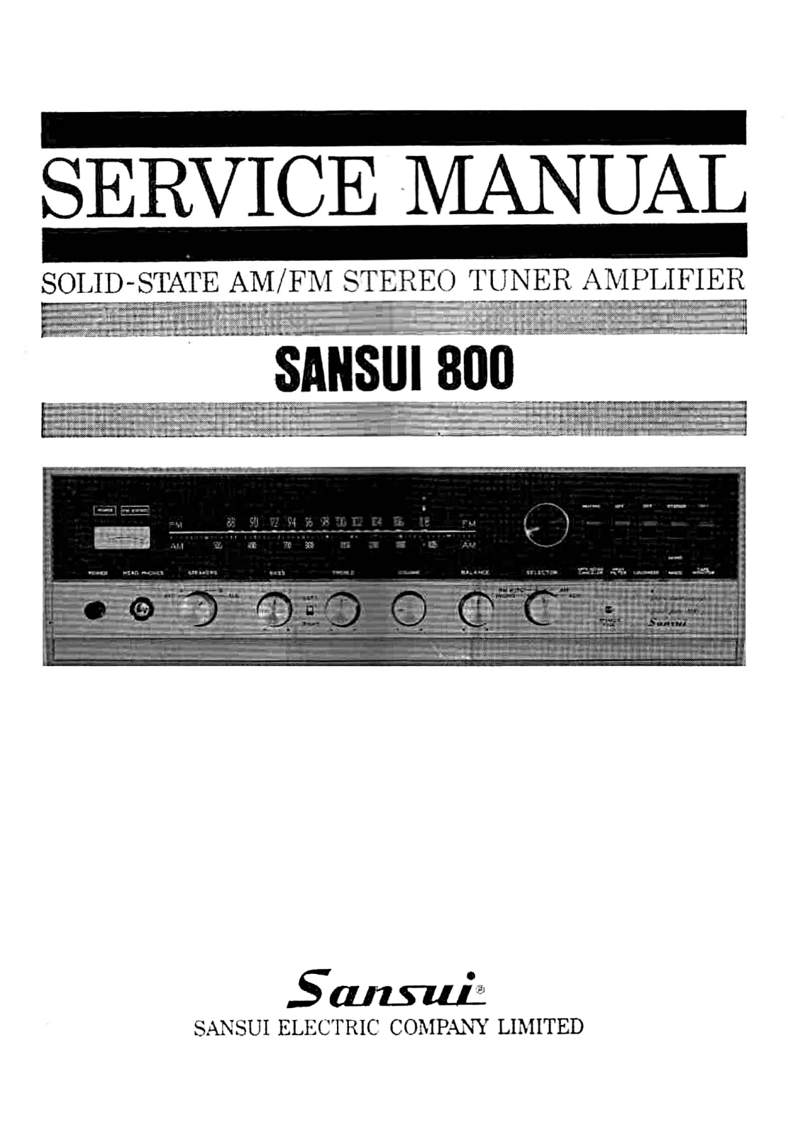 Sansui 800 Schematic