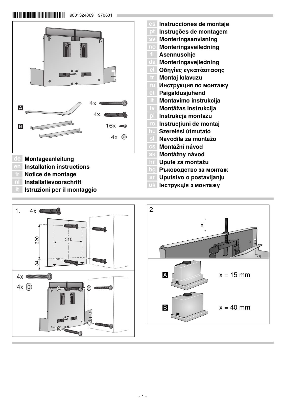 Gaggenau AA210460 Installation manual