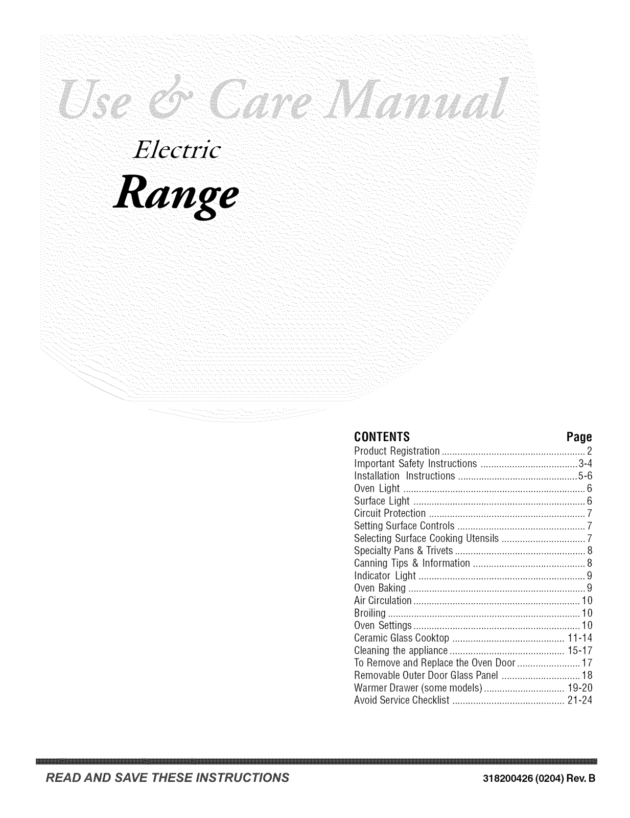 Crosley BEC212ES3, BEC212ES1, BEC212ES2 Owner’s Manual