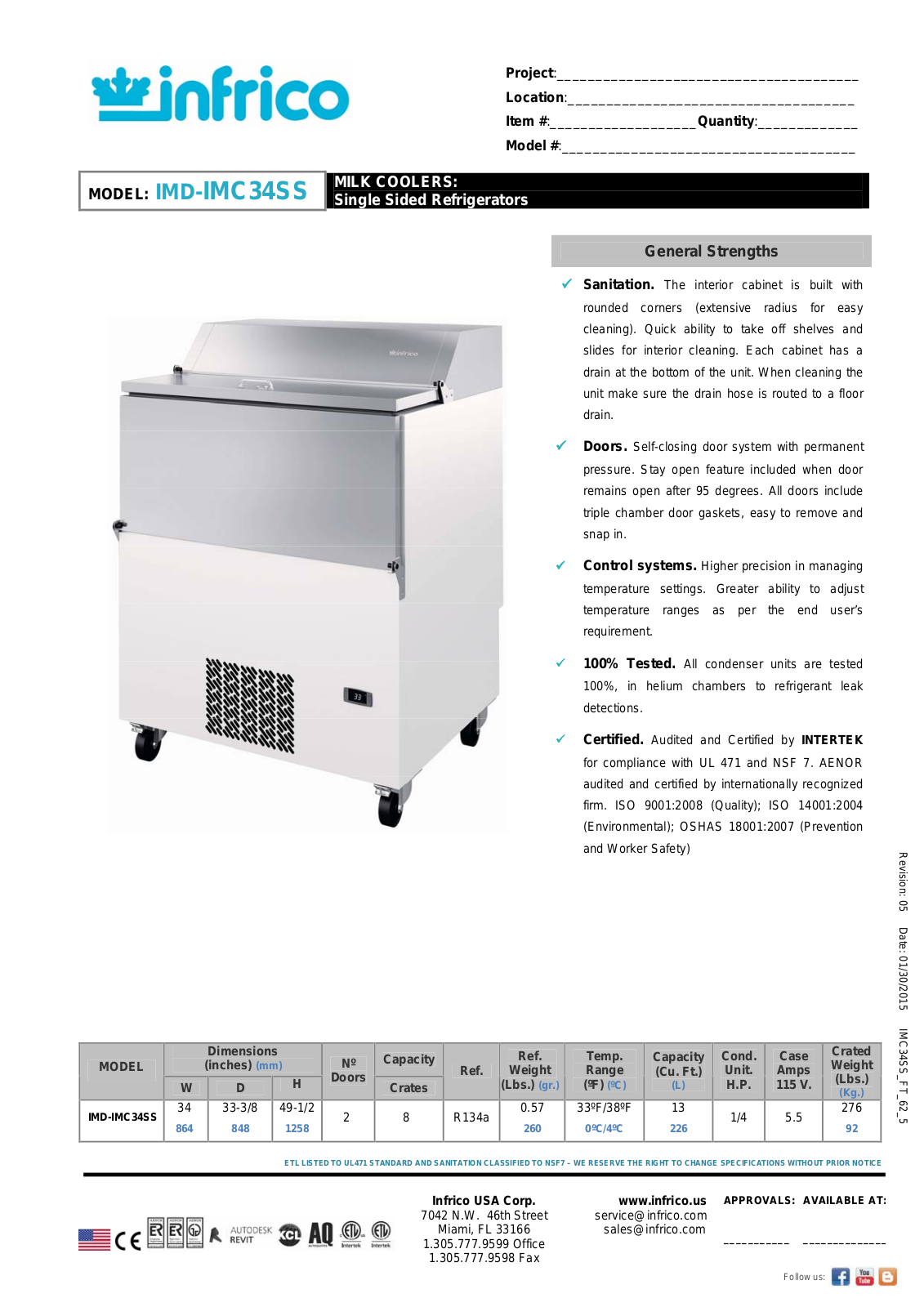 Infrico IMD-IMC34SS User Manual