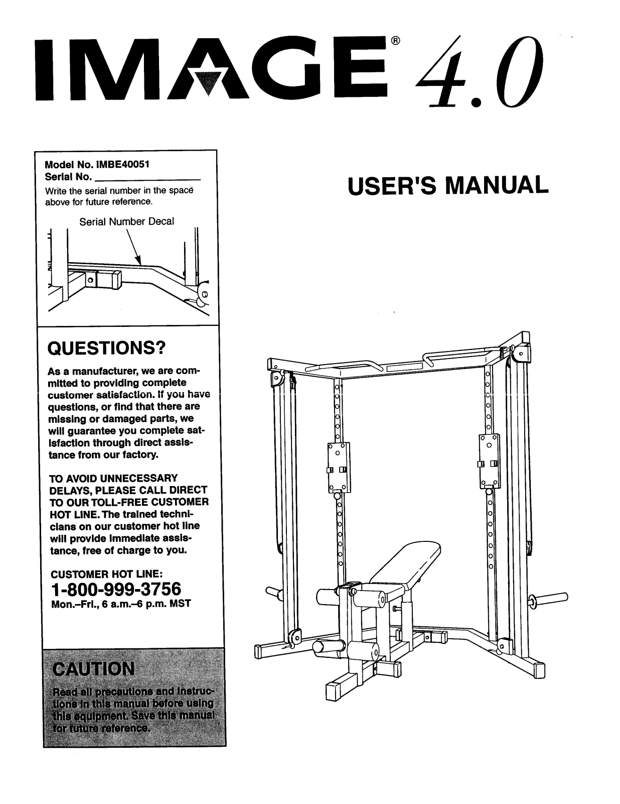 Image IMBE40051 Owner's Manual