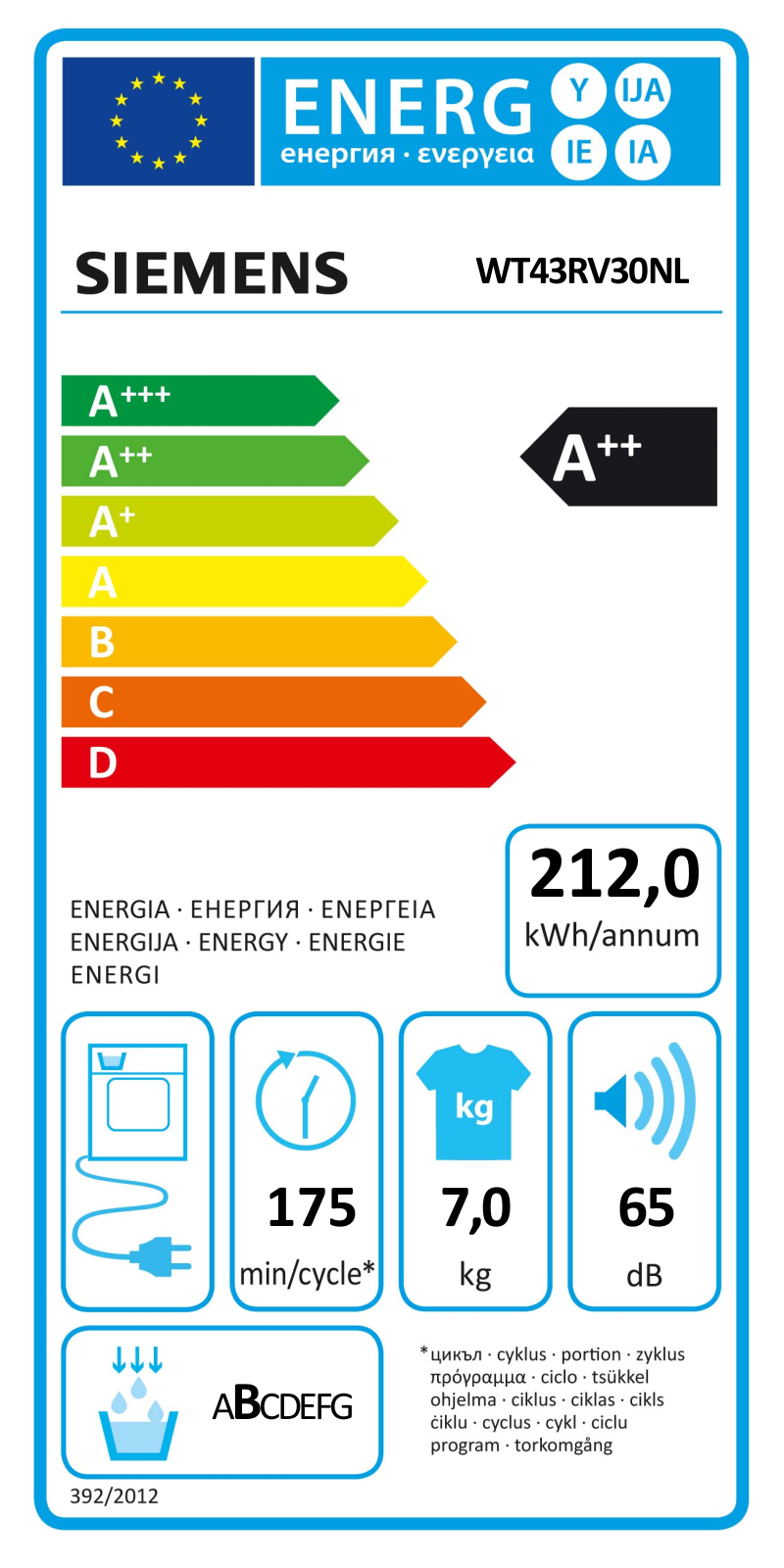 Siemens WT43RV30NL User manual