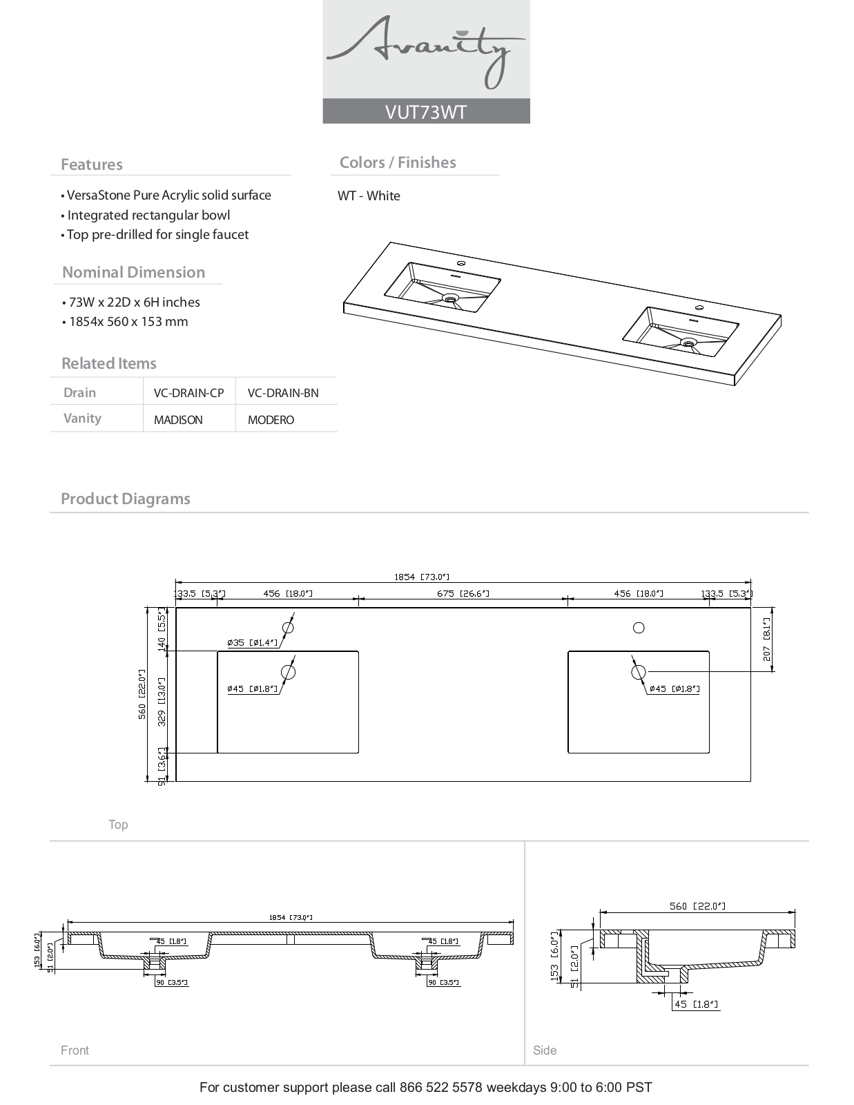 Avanity AVN1542 Specifications - ManualMachine.com