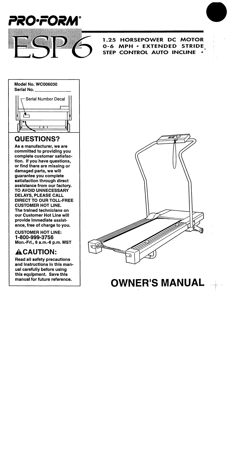 ProForm WC006030 User Manual