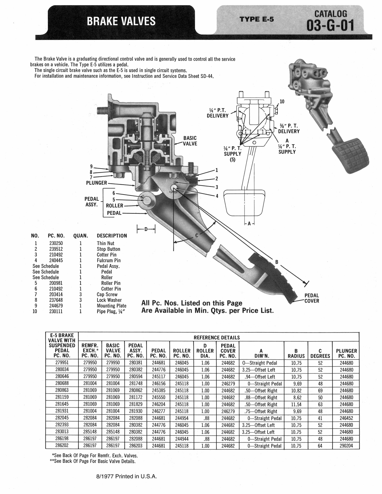 BENDIX 03-G-01 User Manual