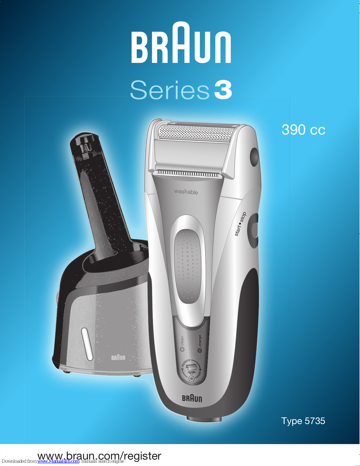 Braun Series 3, Series 3 390cc Owner's Manual