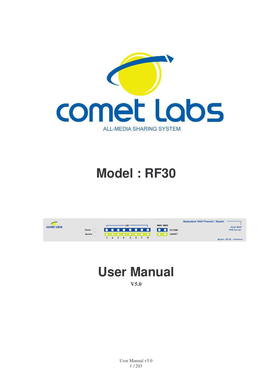 Comet labs RF30 User Manual