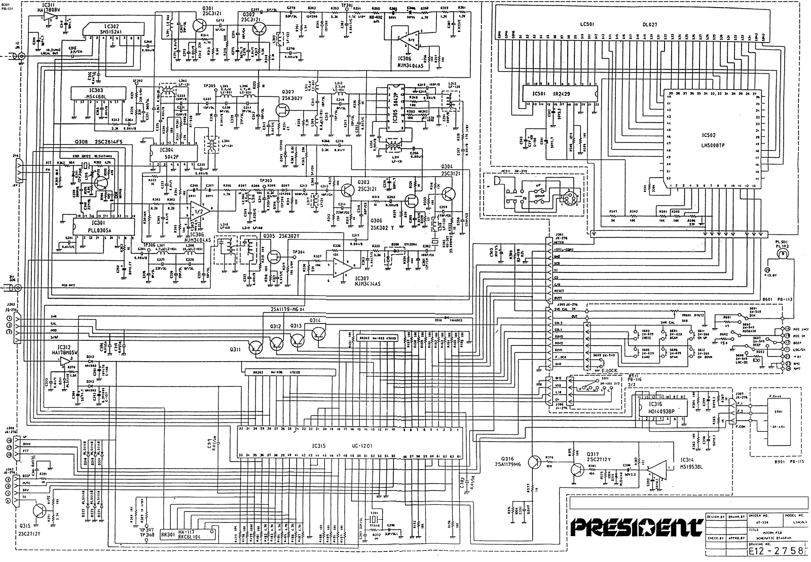 President Lincoln E12-2758 Schematic