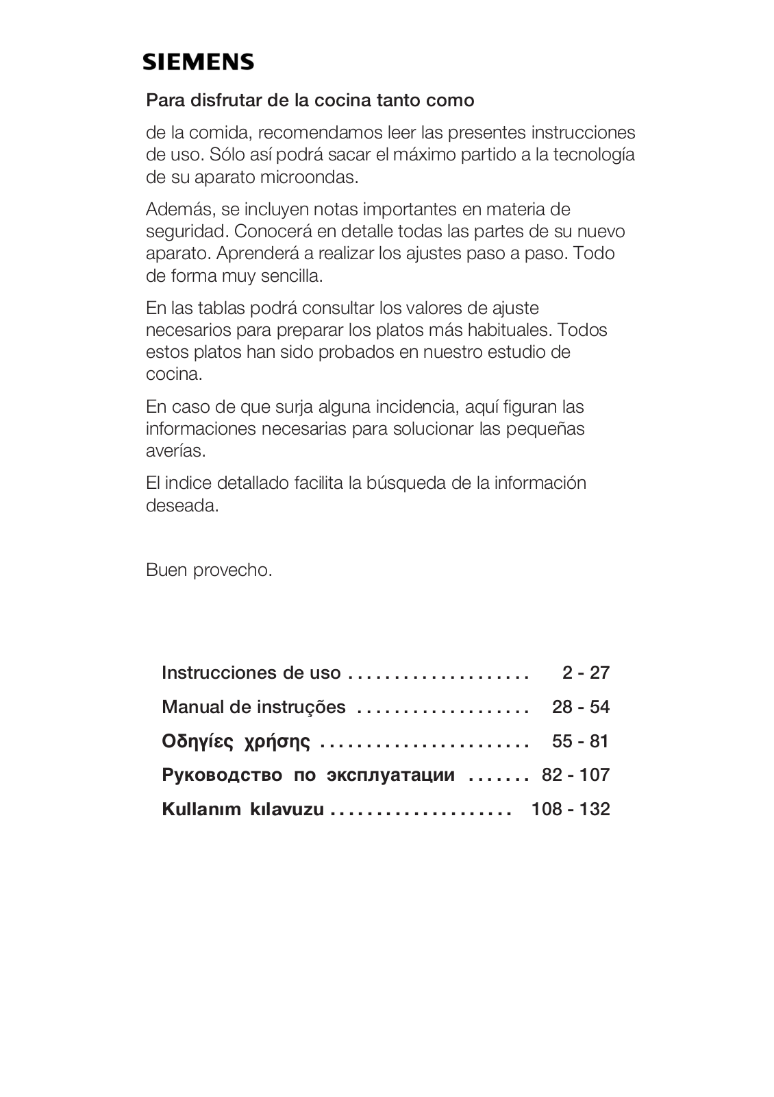 Siemens HF12M540/02, HF12M240/05, HF12M540/10, HF12M240/02, HF12M240/10 User Manual