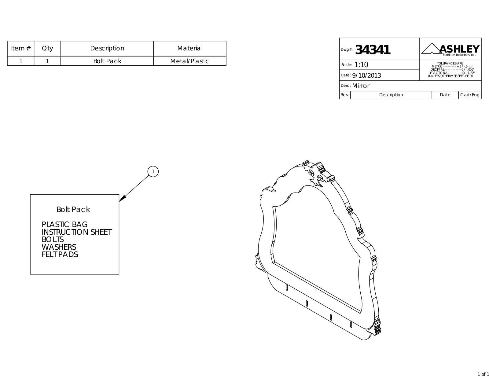 Ashley B18837 Diagram