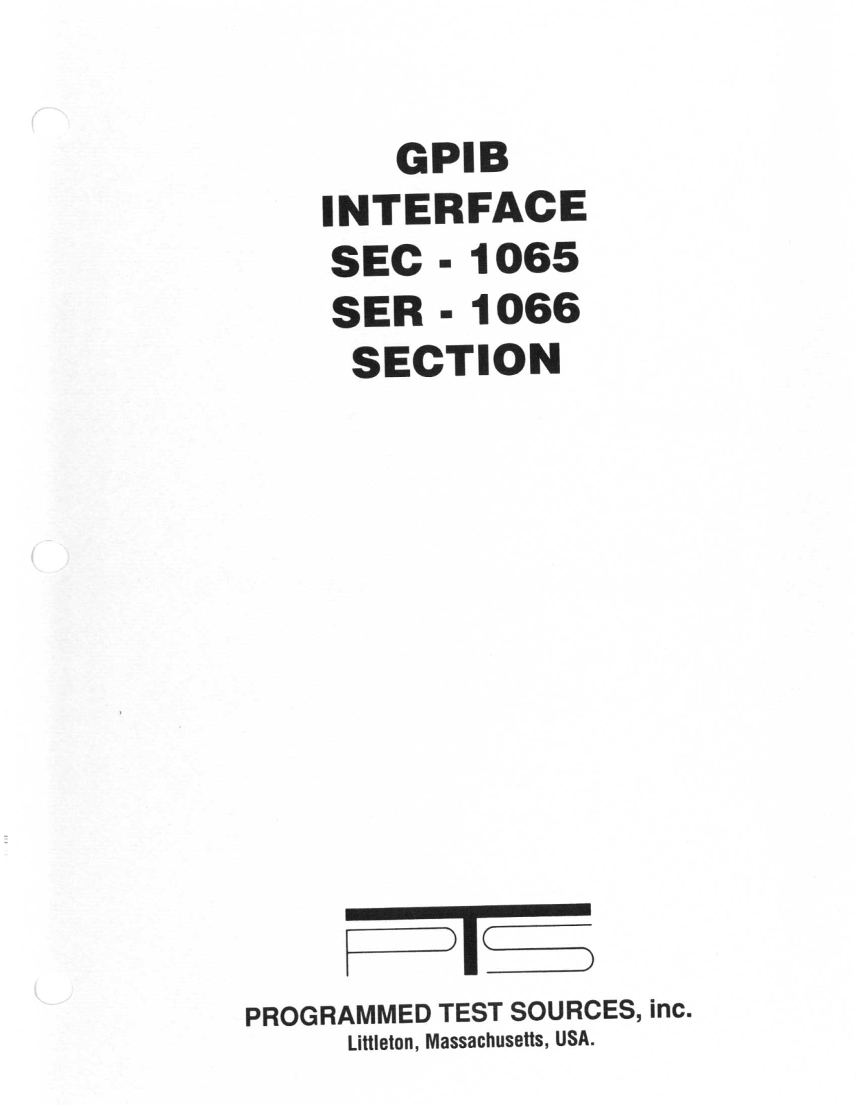 Programmed Test Sources PTS 310 Service manual - ManualMachine.com