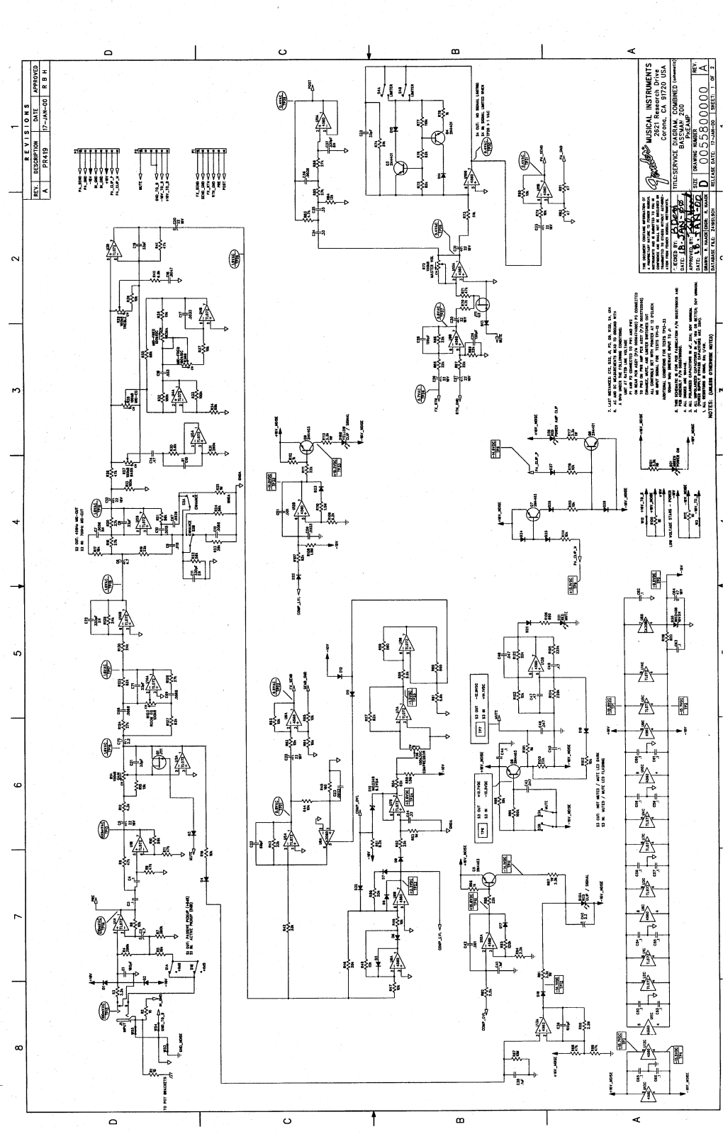 Fender Amplifier Bassman 200 Schematic