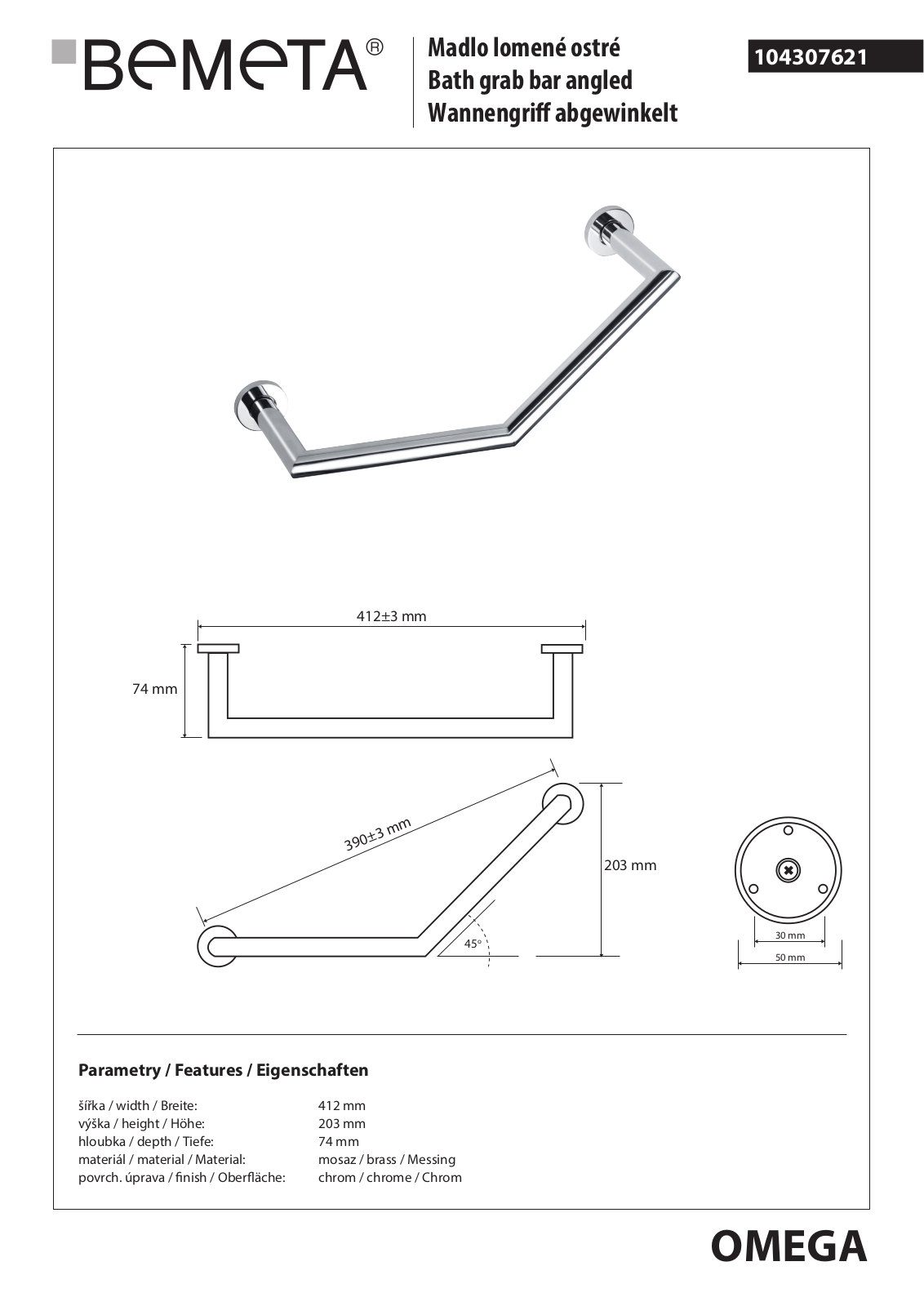 Bemeta Omega 104307621 User guide