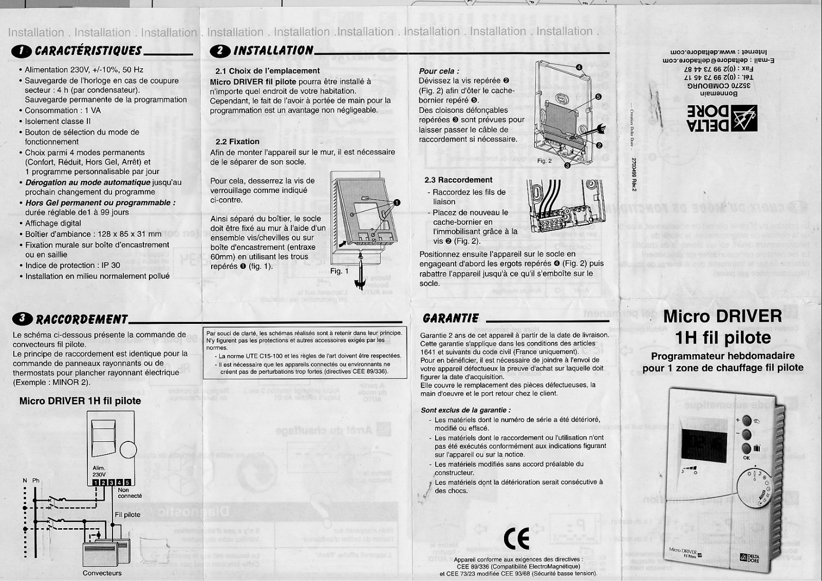 DELTADORE MICRO DRIVER 1H FIL PILOTE User Manual