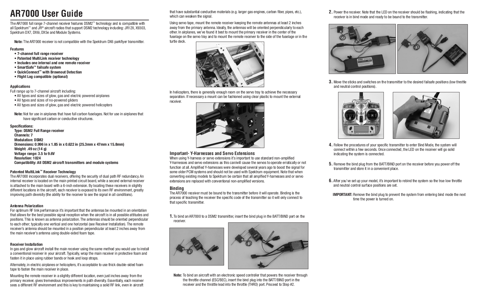 Spektrum SPM6070 User Manual