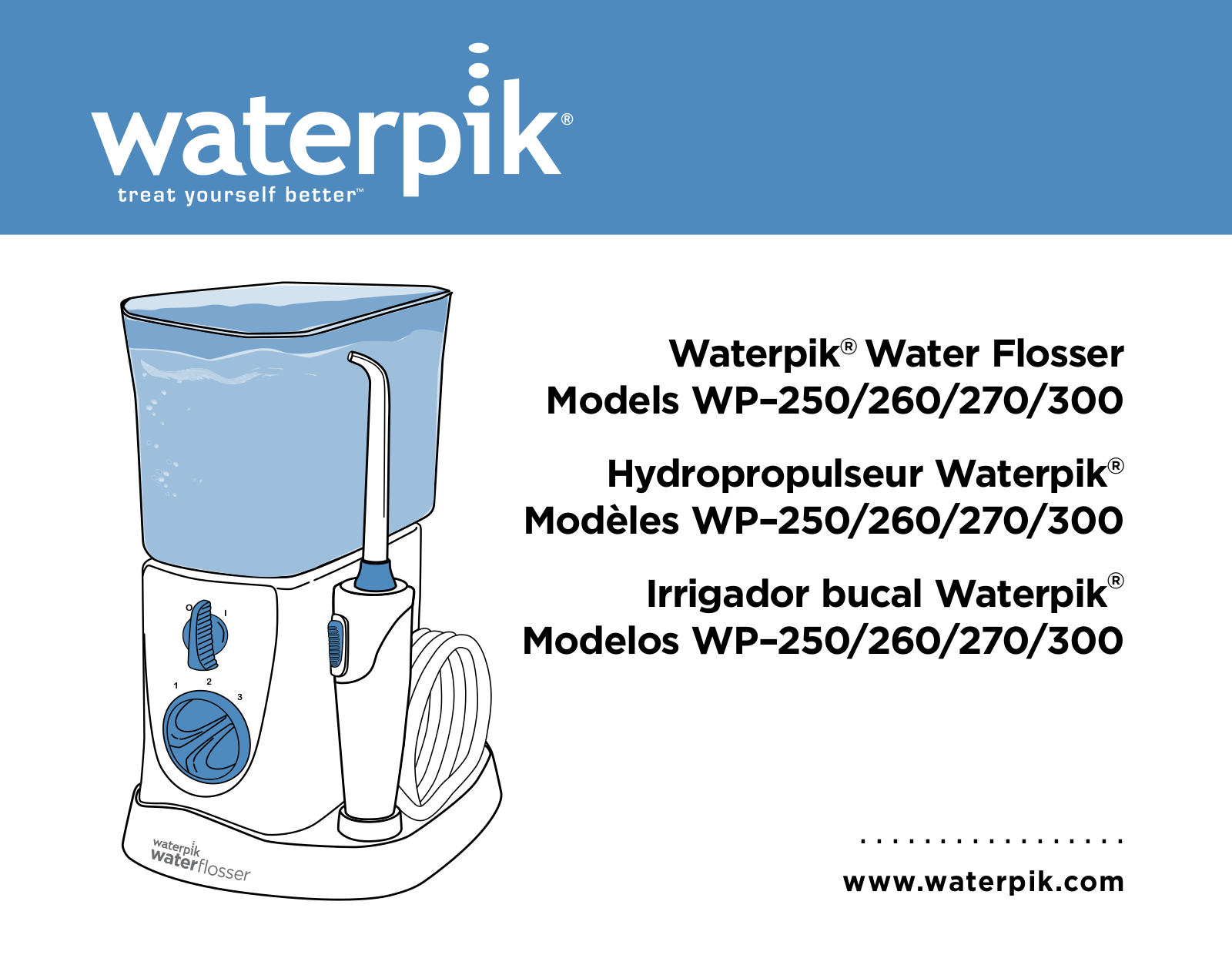 Waterpik Technologies WP-300, WP-270, WP-250, WP-260 User Manual