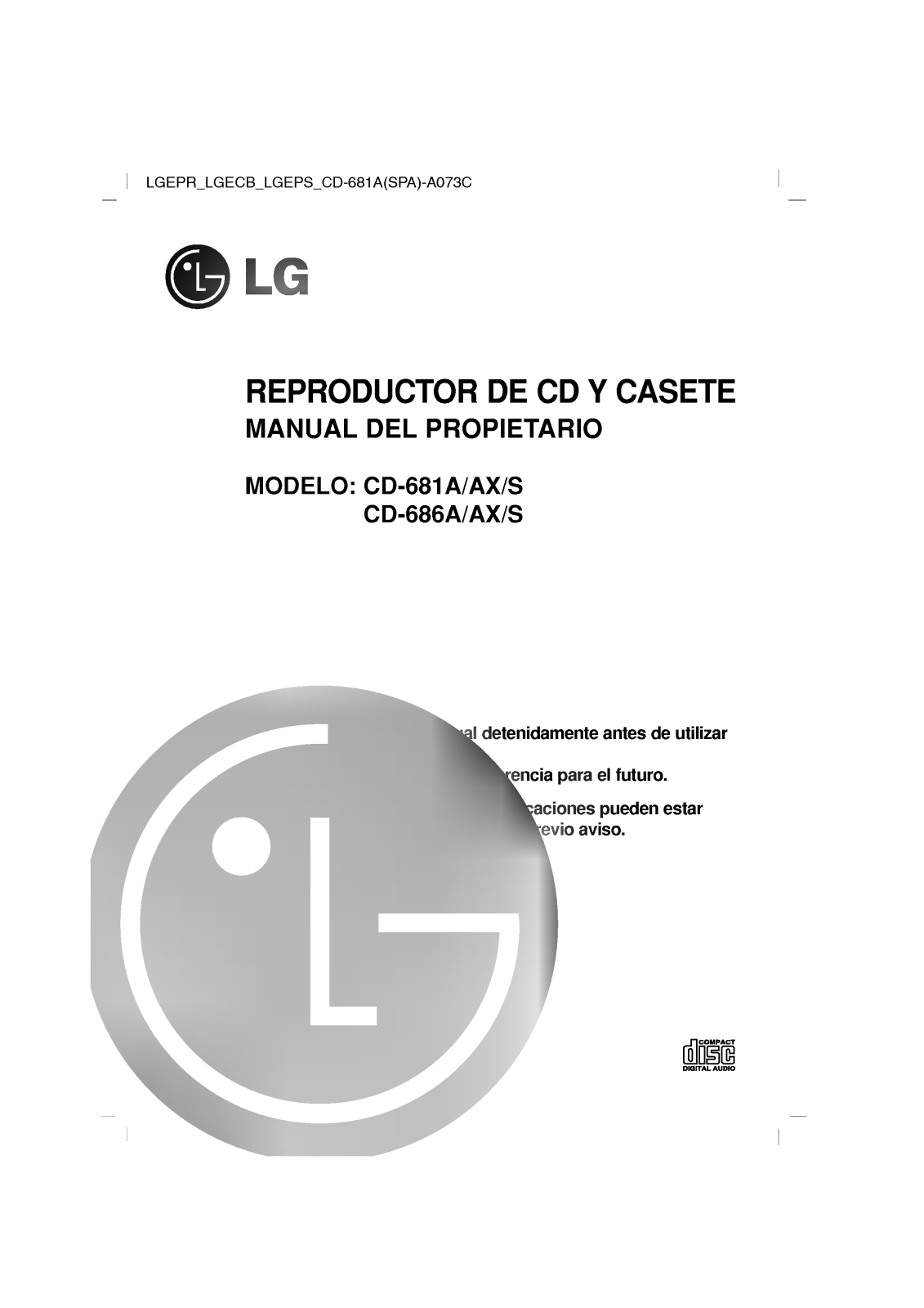 LG CD-681A User Manual