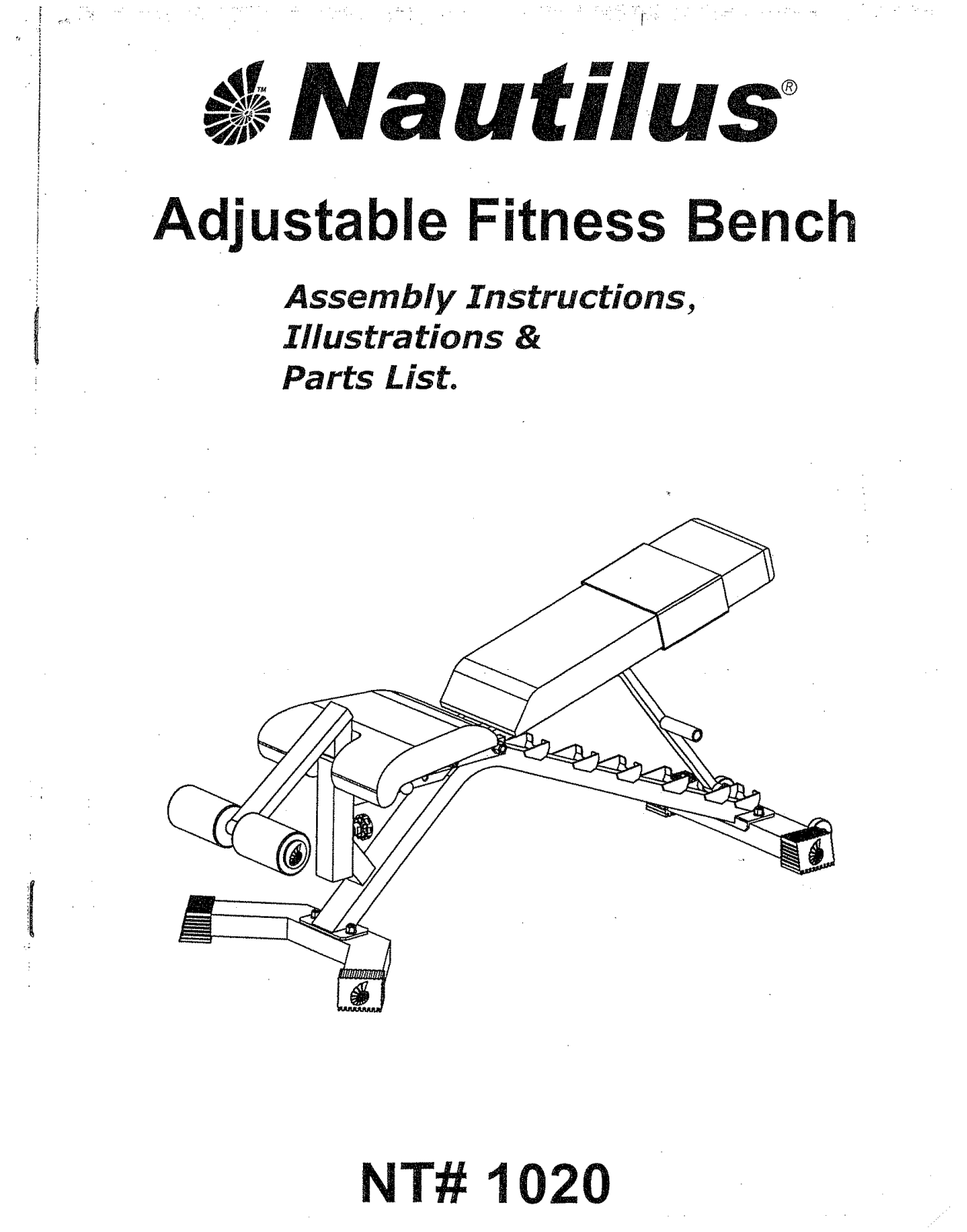 Nautilus NT-1020 User Manual